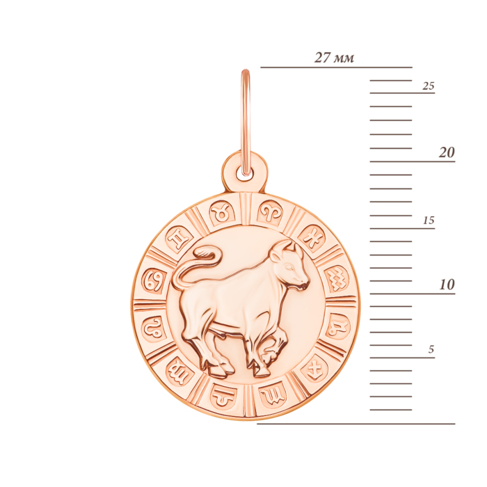 Золота підвіска «Телець». Артикул 30503/тц