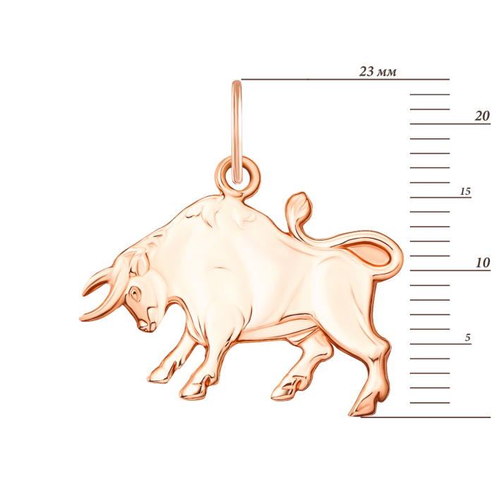 Золота підвіска Телець (30509/тц)