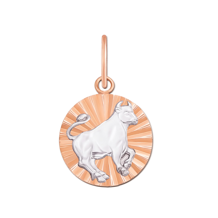 "Золота підвіска ""Телець"". Артикул 30507/тц"