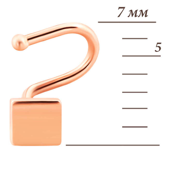 Золота сережка-пірсинг.Артикул UG52112018301