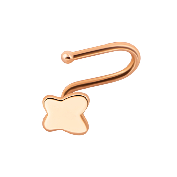 Золота сережка-пірсинг.Артикул UG52112018401