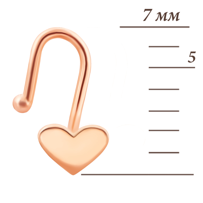 Золота сережка-пірсинг.Артикул UG52112018601