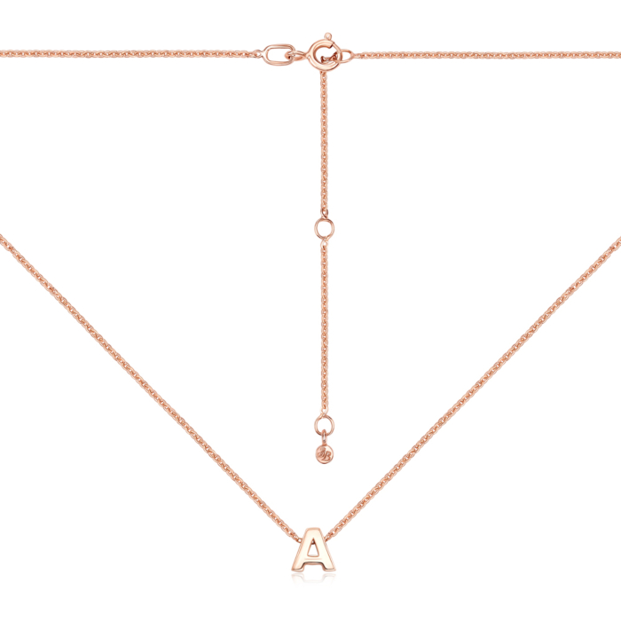 Золотая цепочка с буквой «А» без вставки. Артикул 31793-а/66024-3/01/0