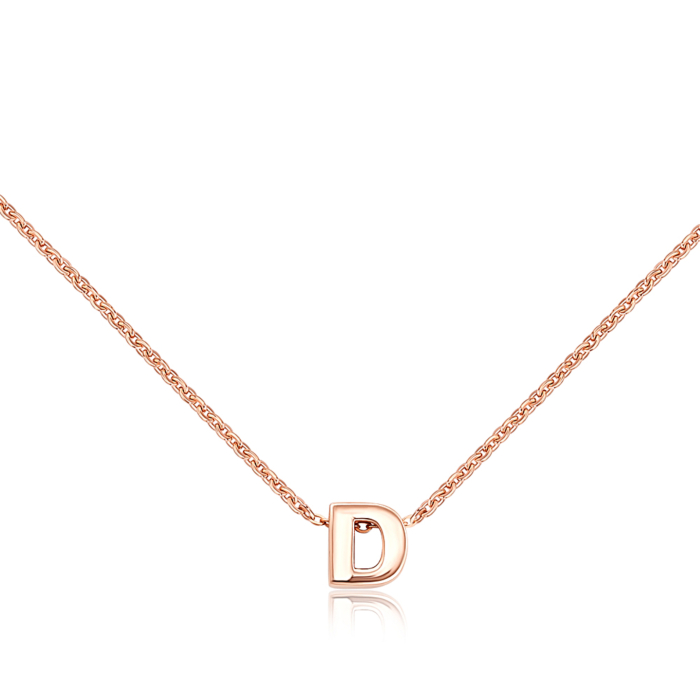 Золотая цепочка с буквой «Д» без вставки. Артикул 31793-d/66024-3/01/0