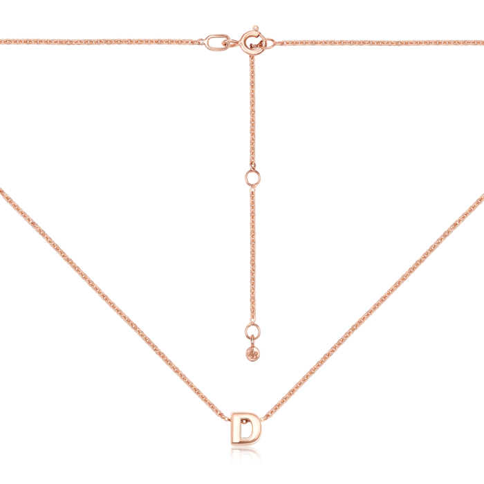 Золотая цепочка с буквой «Д» без вставки. Артикул 31793-d/66024-3/01/0
