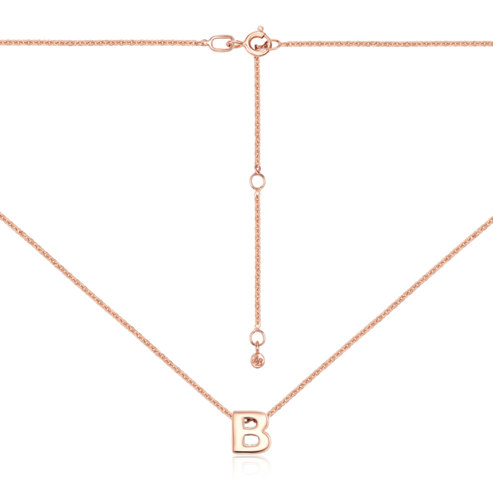 Золотая цепочка с буквой «В» без вставки. Артикул 31793-в/66024-3/01/0