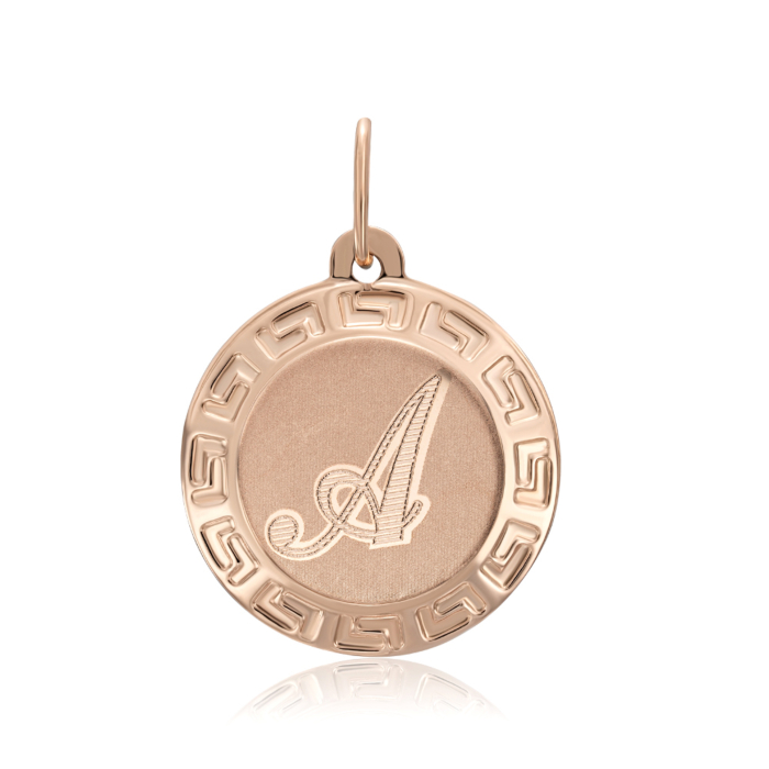 Золота підвіска-літера «А». Артикул 30567-А/01/0