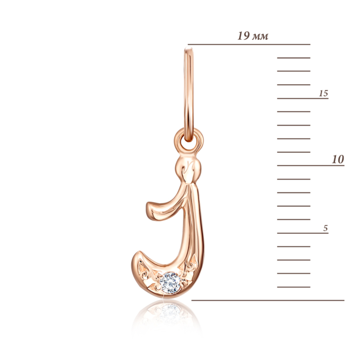 Золота підвіска «Літера І». Артикул 3135/і