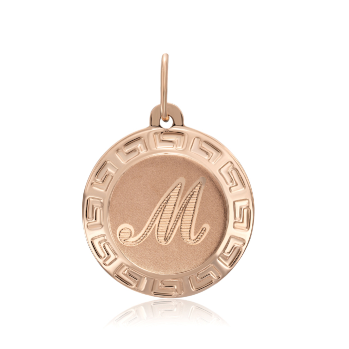 Золота підвіска-літера «М». Артикул 30567-М/01/0