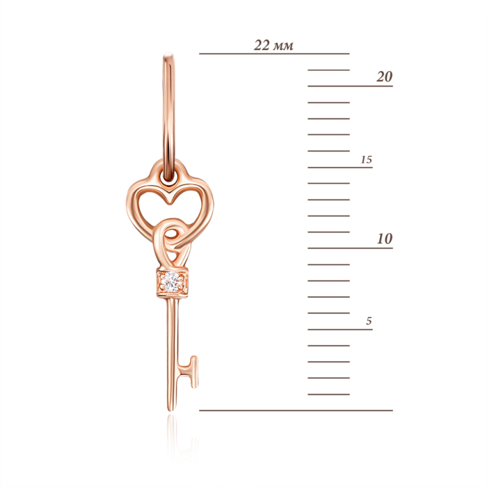 Золота підвіска «Ключик». Артикул 31160