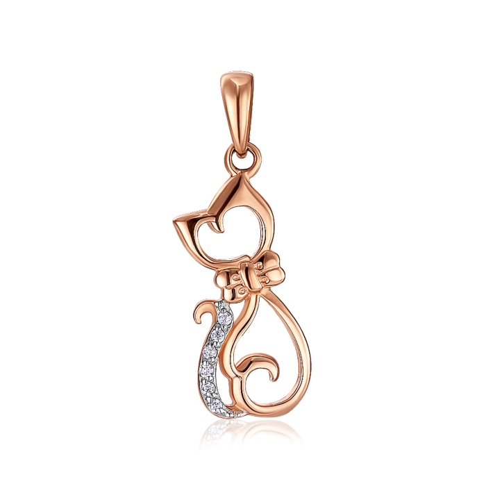 Золота підвіска «Кішечка». Артикул 31613