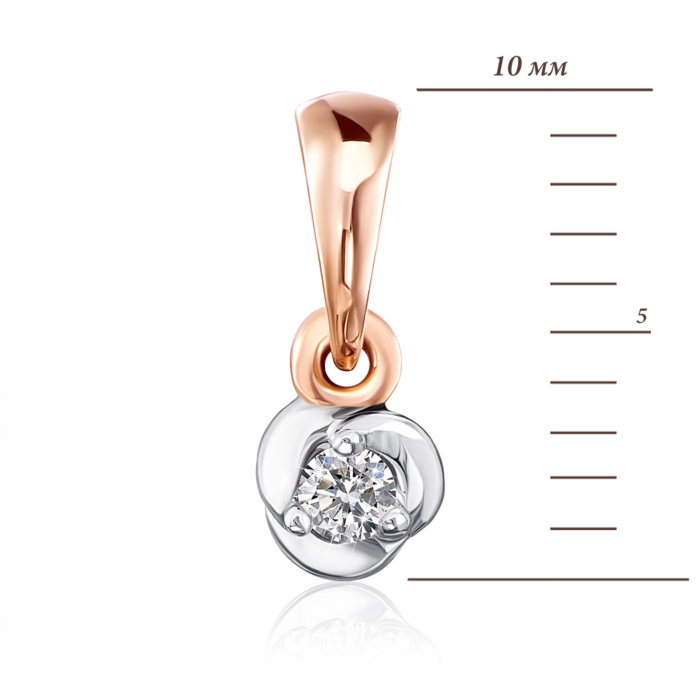 Золота підвіска з діамантом. Артикул 52973/14/1/8581