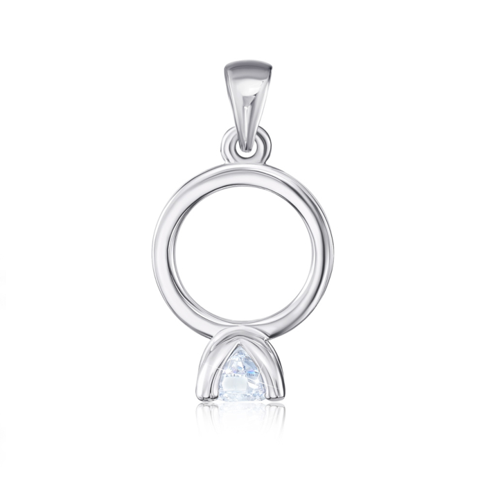 Золота підвіска з фіанітом. Артикул 31844/02/1/22