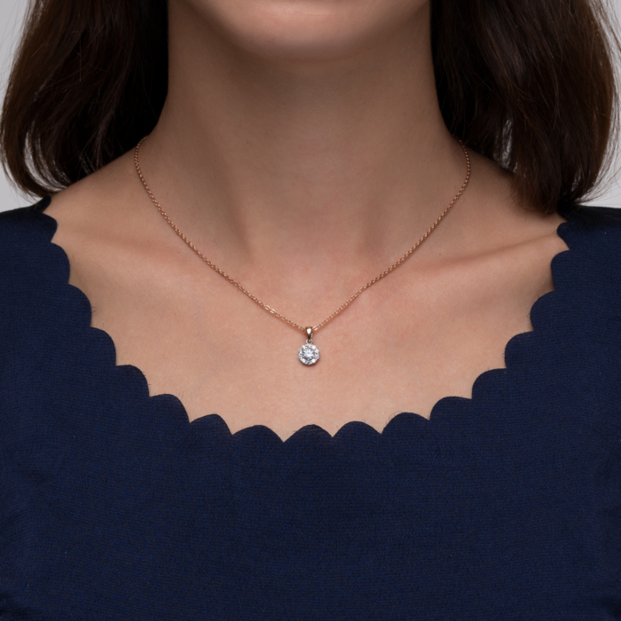 Золота підвіска з фіанітами. Артикул 32153/01/1/63