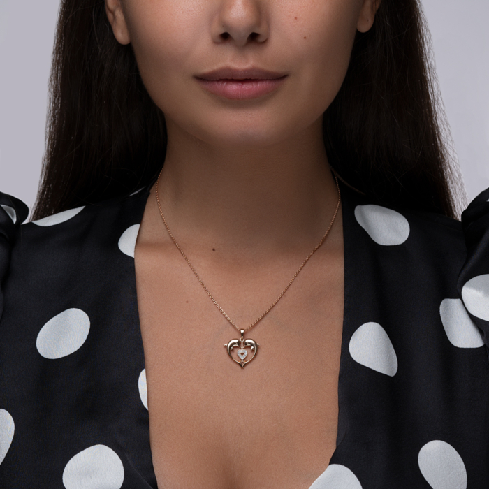 Золотая подвеска с фианитами. Артикул 32169/01/1/1