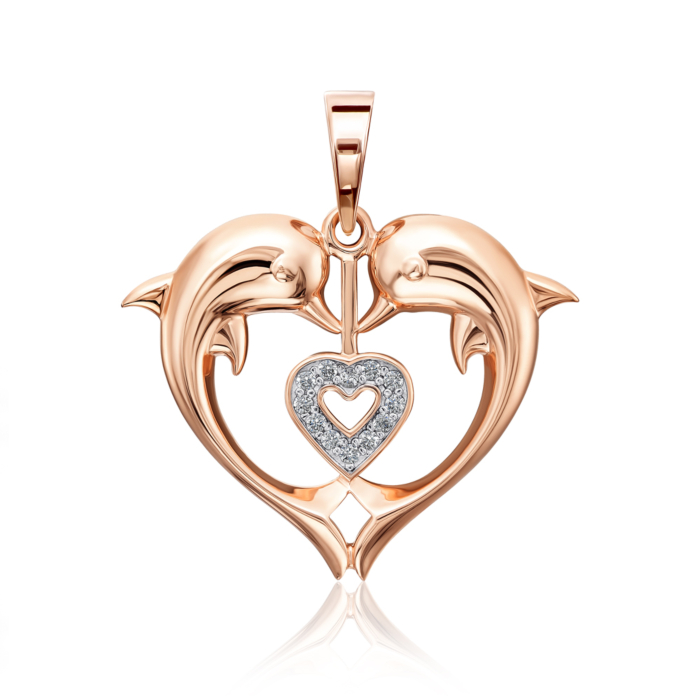 Золотая подвеска с фианитами. Артикул 32169/01/1/1