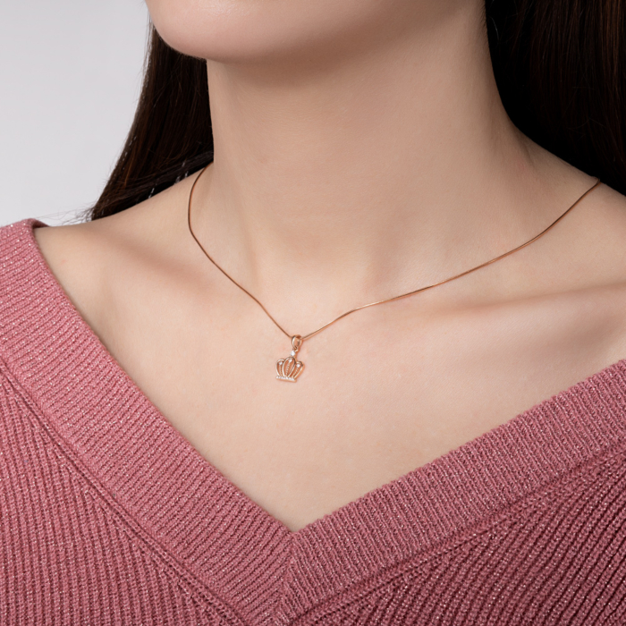 Золота підвіска з фіанітами. Артикул 32340/01/0/944