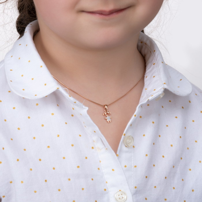 Золота підвіска з фіанітами. Артикул 32353/01/1/1