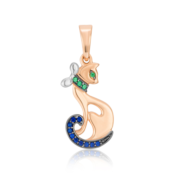 Золота підвіска з фіанітами. Артикул 32354/01/1/1842