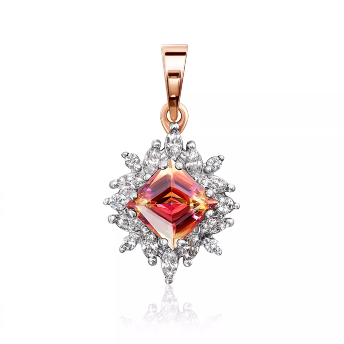 Золота підвіска з фіанітами Tesori. Артикул 32180/01/1/4733