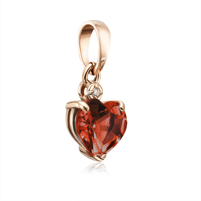Золота підвіска з гранатом. Артикул 550102/01/0/7262