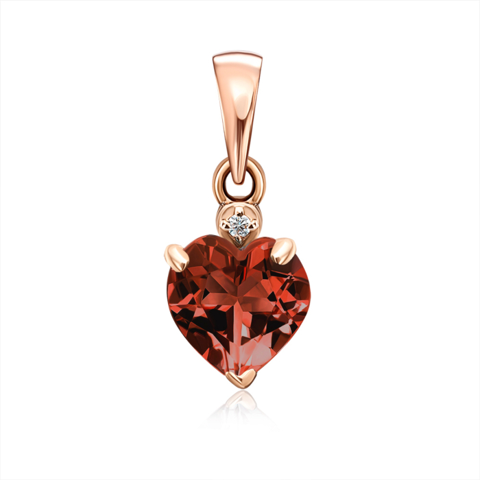 Золота підвіска з гранатом. Артикул 550102/01/0/7262