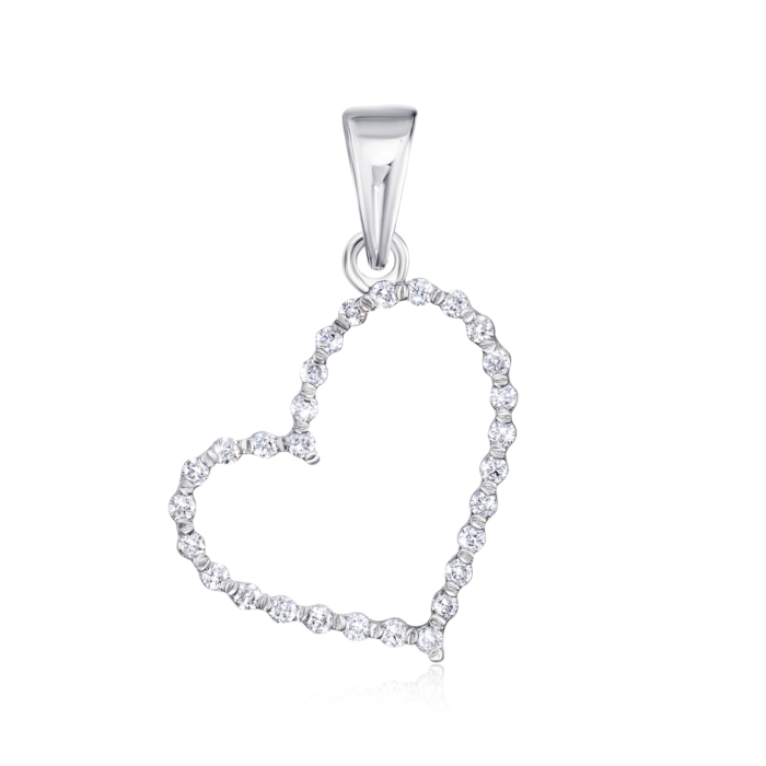 Золота підвіска «Серце» з діамантами. Артикул 51920/1.25б