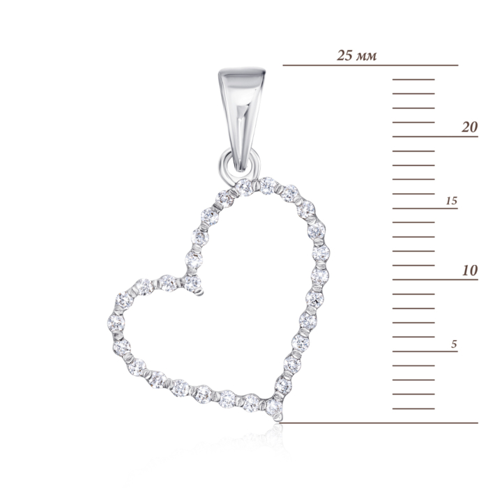 Золота підвіска «Серце» з діамантами. Артикул 51920/1.25б