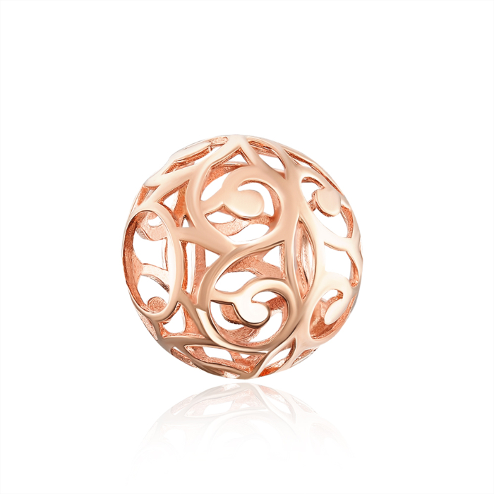 Золота підвіска «Куля ажурна» без вставки. Артикул 32087/01/0