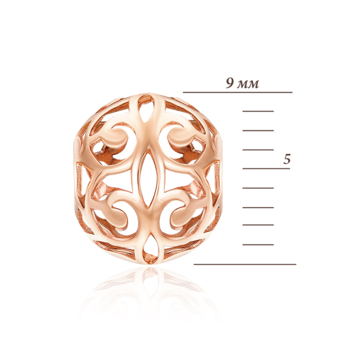 Золота підвіска «Куля ажурна» без вставки. Артикул 32087/01/0