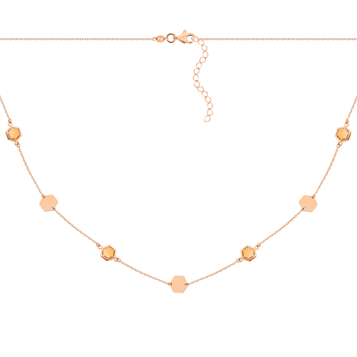 Золотое колье с кварцем.Артикул UG54/21/131