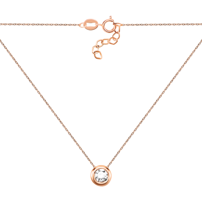 Золотое колье с фианитом. Артикул UG54111012201