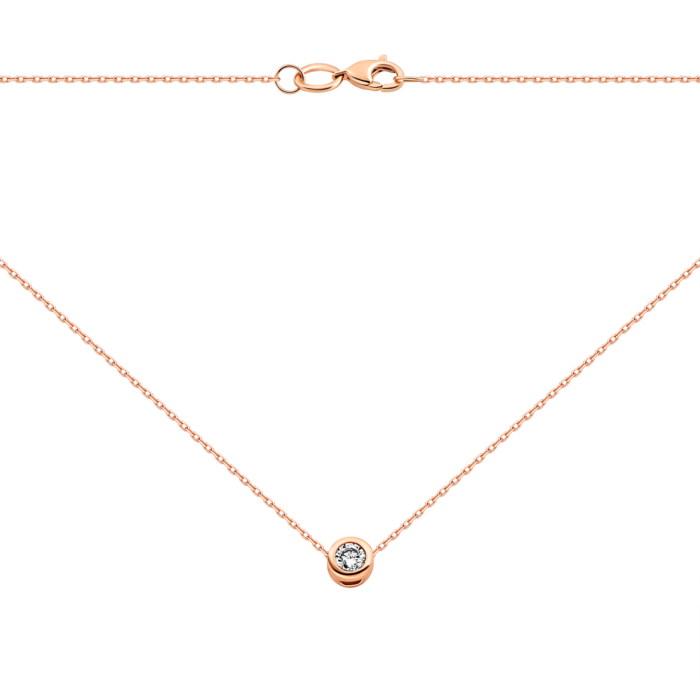 Золотое колье с фианитом.Артикул UG5710215810101