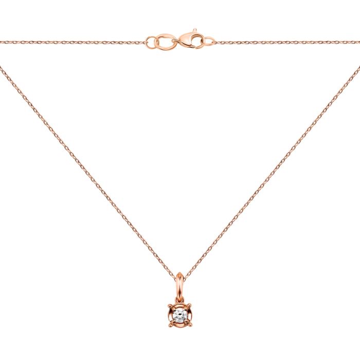 Золотое колье с бриллиантом. Артикул UG57104827201