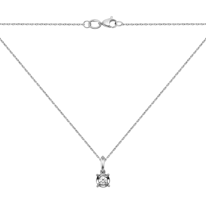 Золотое колье с бриллиантом. Артикул UG57104827202