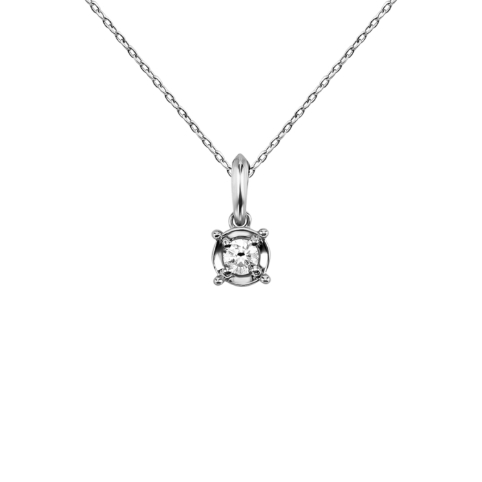 Золотое колье с бриллиантом. Артикул UG57104827202