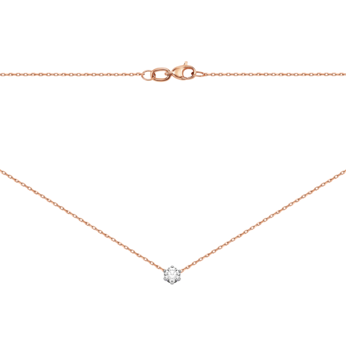 Золотое колье с бриллиантом.Артикул UG57111476201