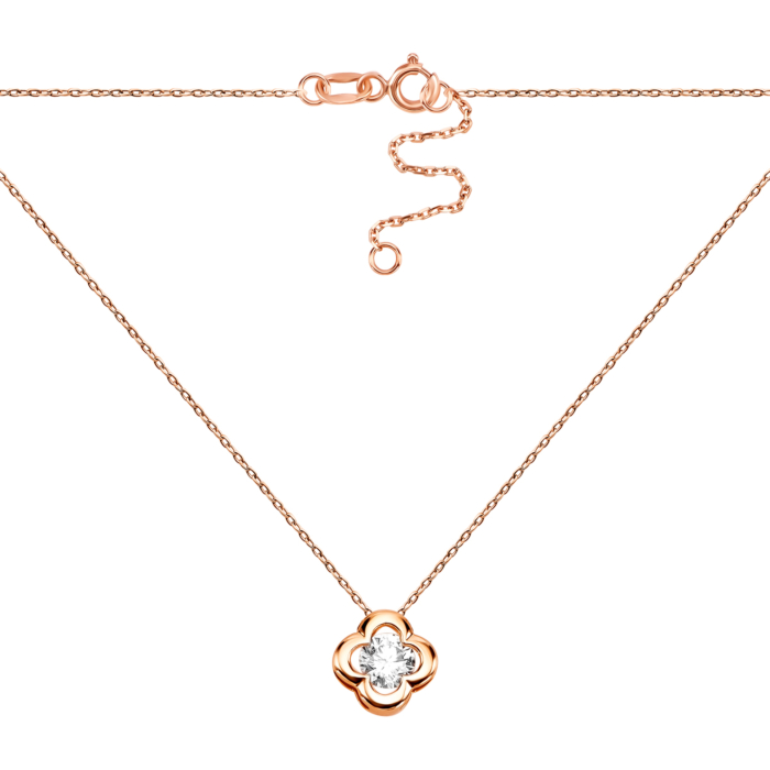 Золотое колье с фианитом Royal. Артикул UG5Кл 016 Royal