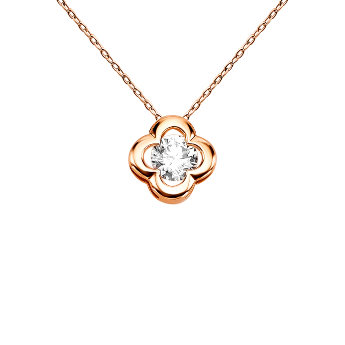 Золотое колье с фианитом Royal. Артикул UG5Кл 016 Royal