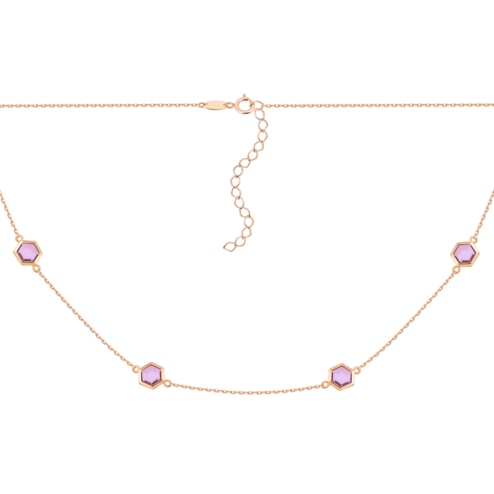 Золотое колье с кварцем.Артикул UG54/21/306