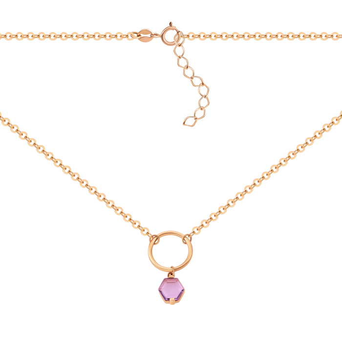 Золотое колье с кварцем.Артикул UG54/21/307