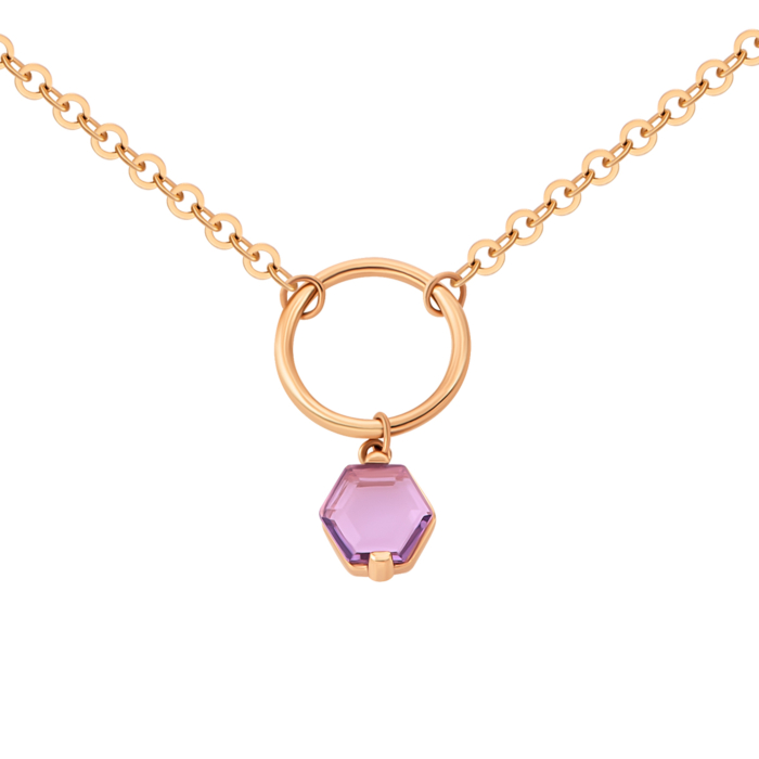 Золотое колье с кварцем.Артикул UG54/21/307