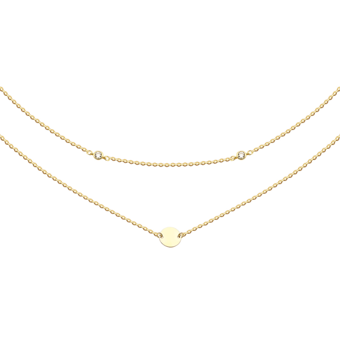 Золотое колье с фианитами.Артикул UG54/21/323/2