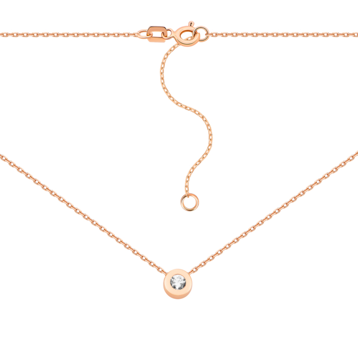 Золотое колье с фианитом.Артикул UG54111012701