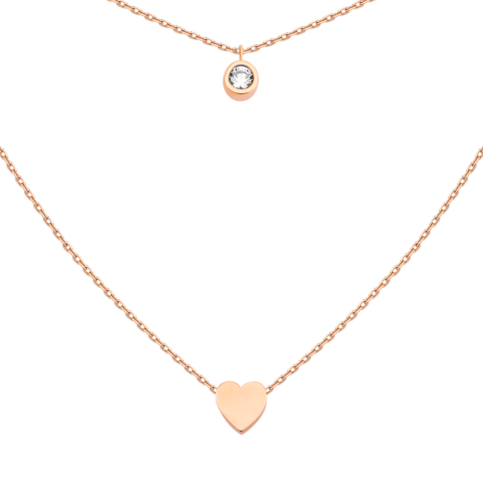 Золотое колье с фианитом.Артикул UG54111012801