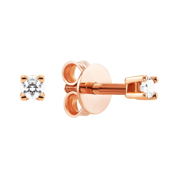 Золоті пусети з діамантами. Артикул UG52111011701 бр