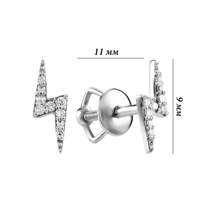 Золотые пусеты с бриллиантам. Артикул UG5С2784/1