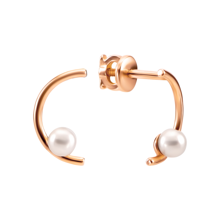 Золоті пусети з перлами. Артикул UG5211030210101п