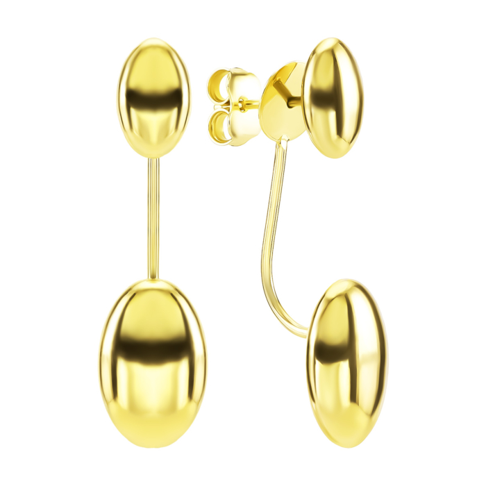 Золотые пусеты 2 в 1. Артикул UG52/50/874/2