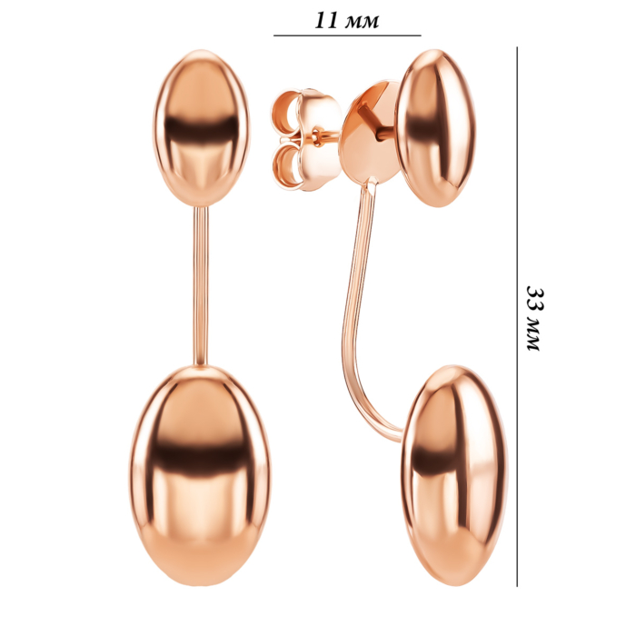 Золоті пусети 2 в 1. Артикул UG52/50/874